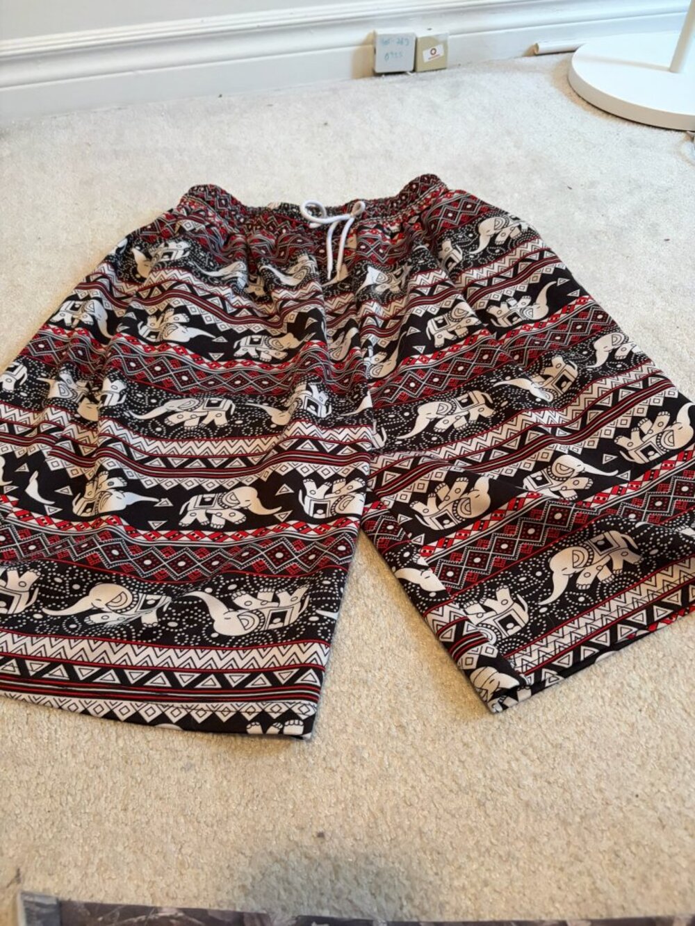 Aztec Elephant Print Shorts Women's Size 8 Boho